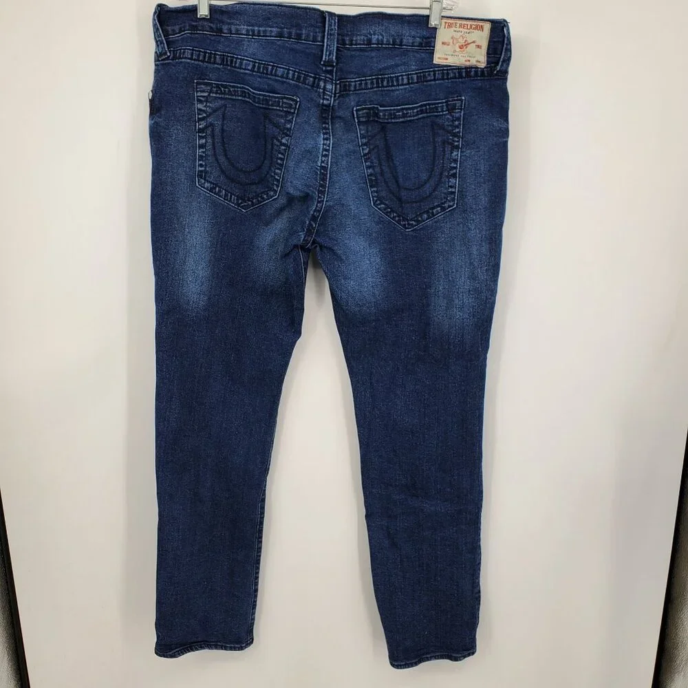True Religion Geno Relaxed Slim Fit Men's Dark Wash Denim Jeans‎ Size 42